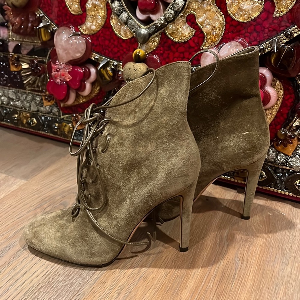 Gianvito Rossi Lace Up Suede Ankle Boots EU 36 US 6